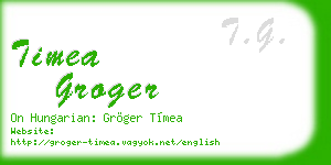 timea groger business card